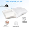oreiller mémoire de forme cervical, meilleur oreiller mal de cou, oreiller cervical, oreiller ergonomique cervical
